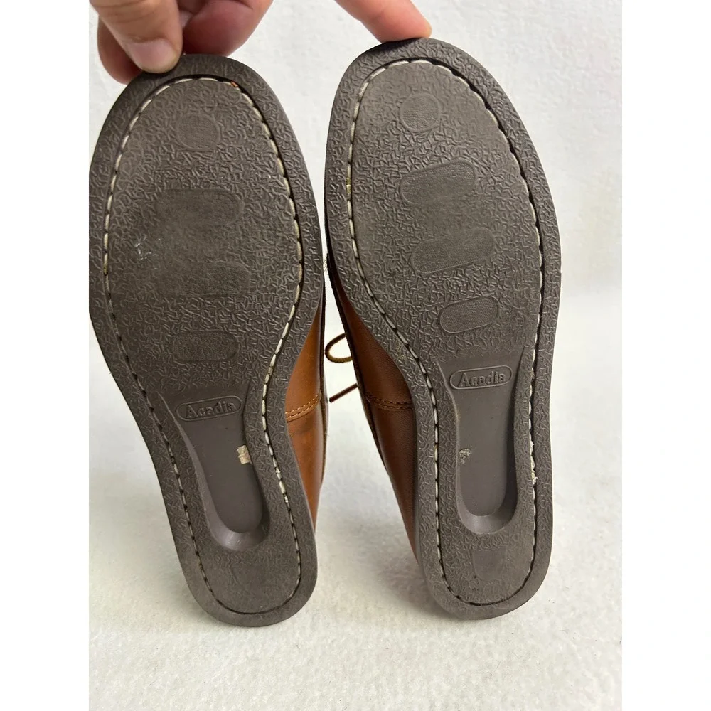 Preppy Heritage Eastland Mens 9 Brown Leather Acadia Boat Shoe Camp Moc